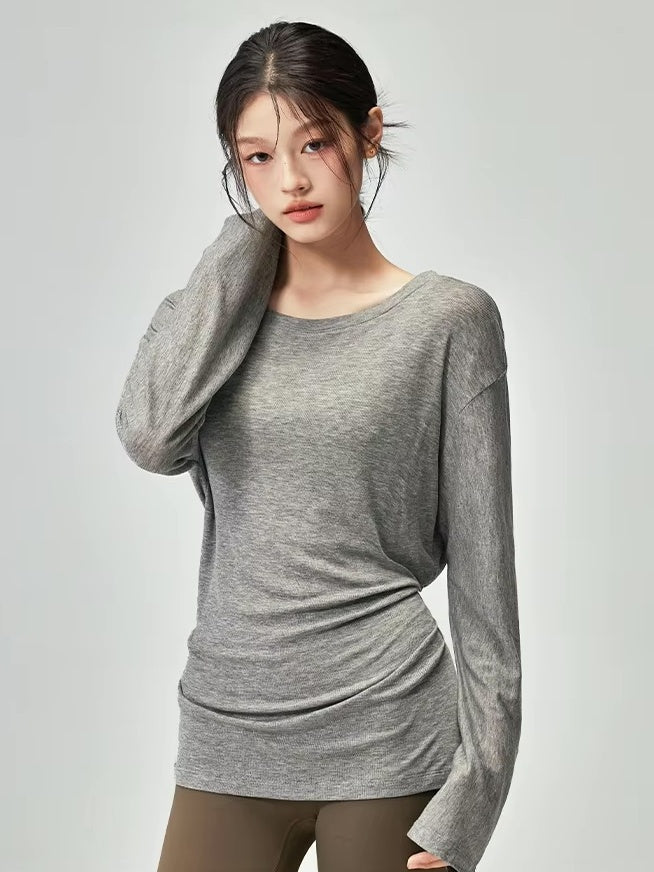 リボンタイルーズフィットチュニック