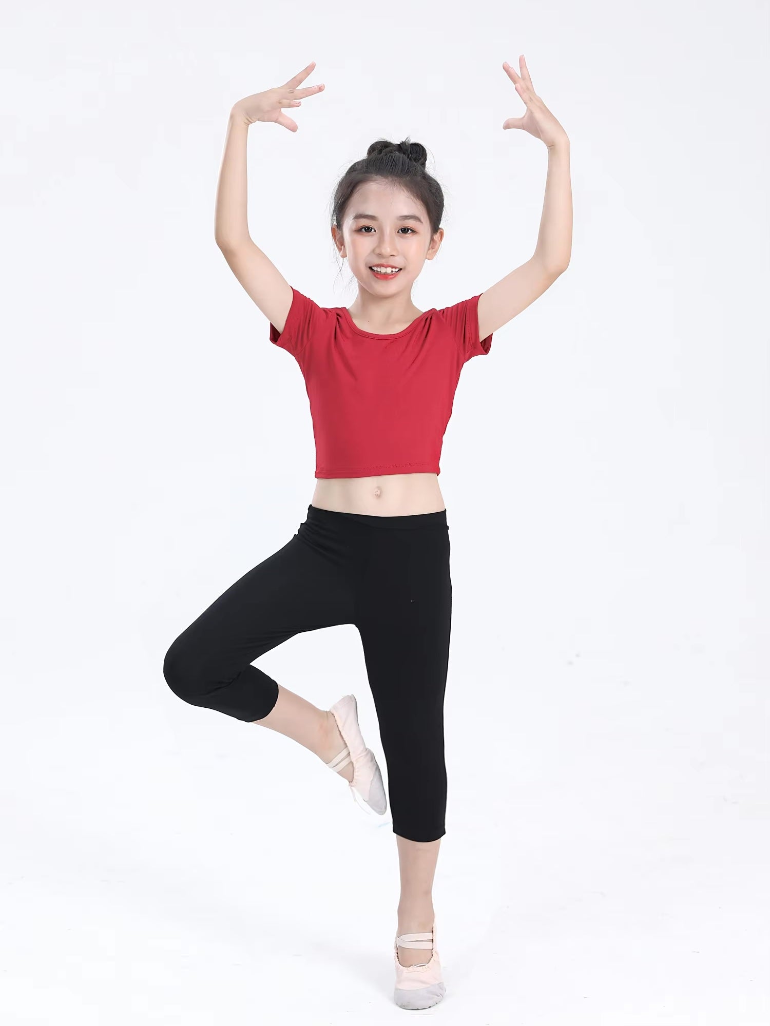 キッズ半袖Tシャツ&七分丈レギンス セットアップ