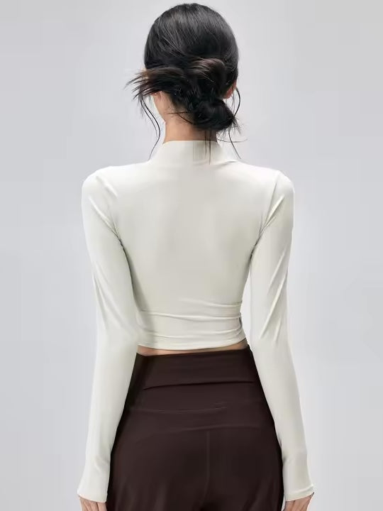 クロスラップトップス&ワイドパンツ セットアップ