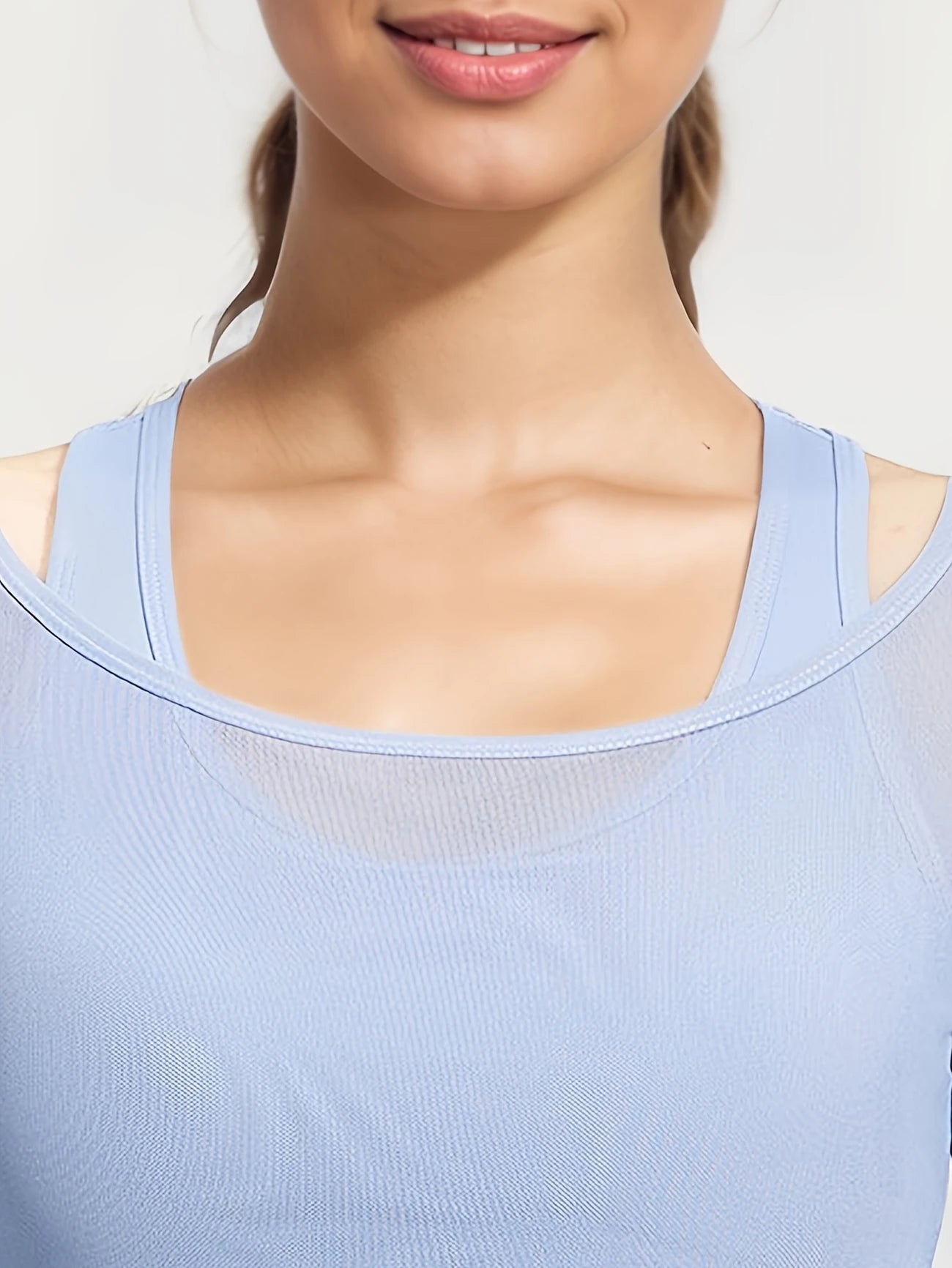 2ピースライクメッシュトップス