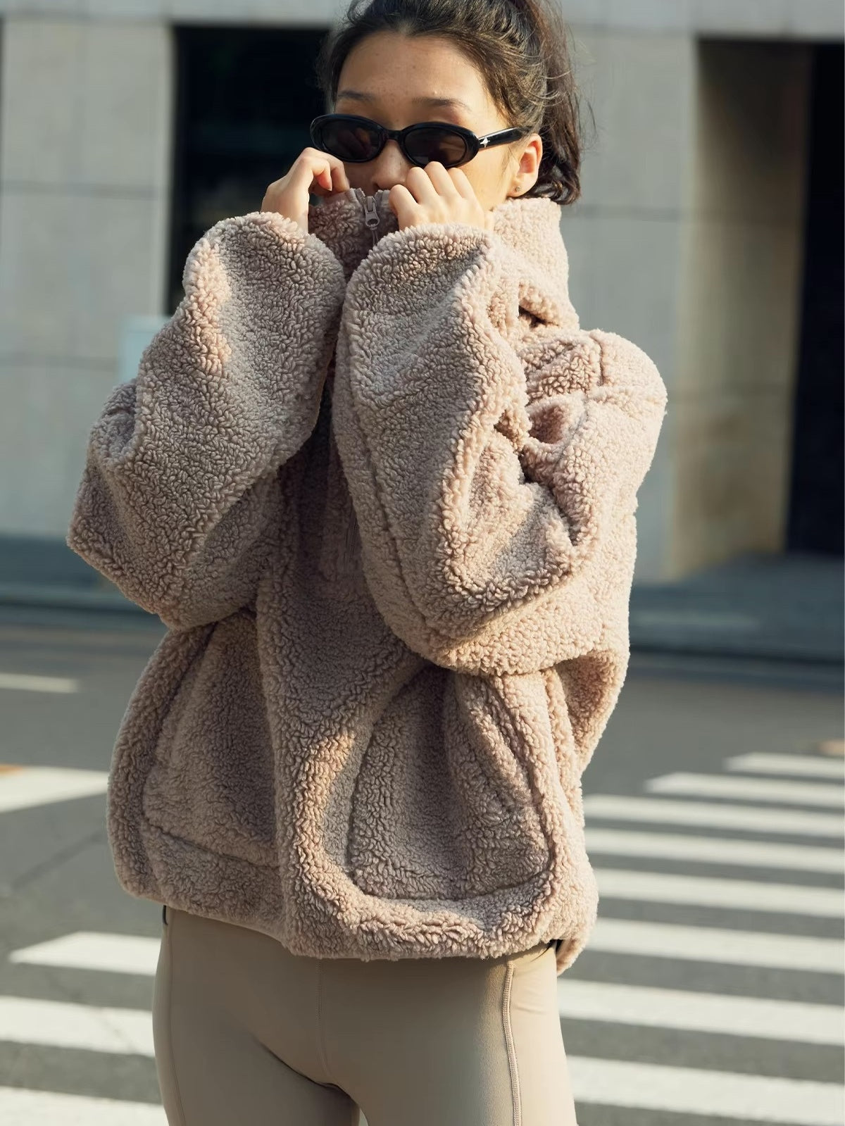 ハイネックフリースジャケット