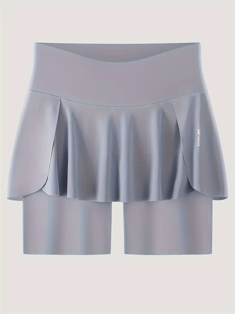 サイドポケットフリルハーフレギンス