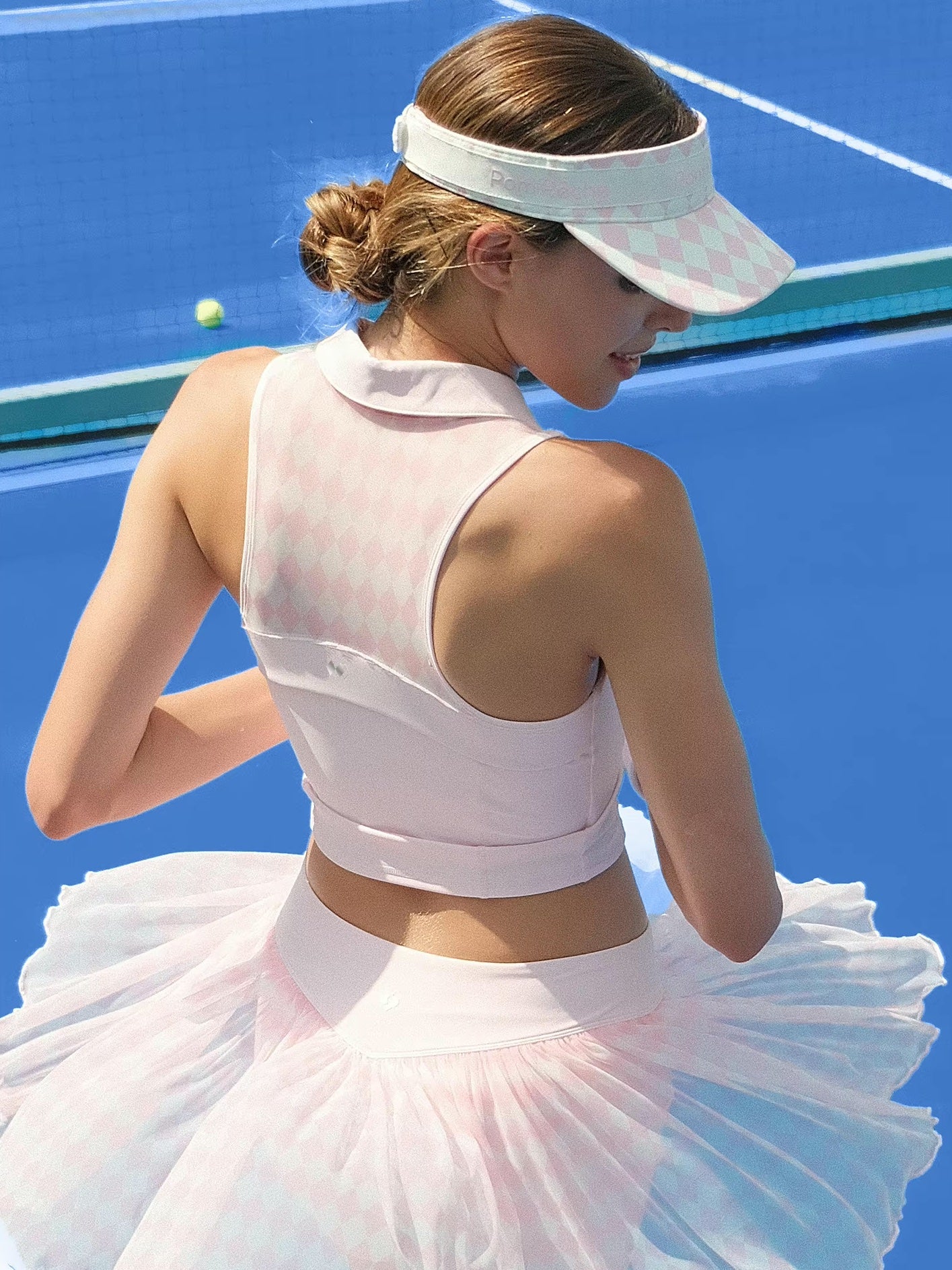 バックダイヤハーフジップトップ