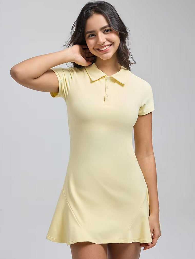 バターイエローポロワンピース