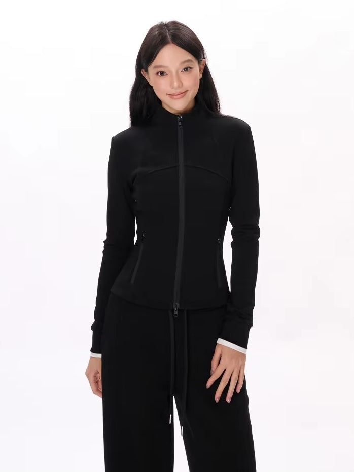 スリムフィットジップアップジャケット