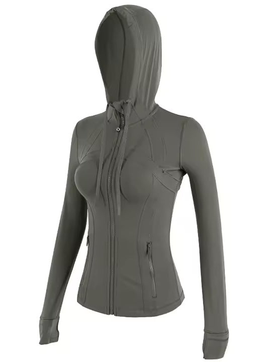 スリムフィット スポーツフーディジャケット