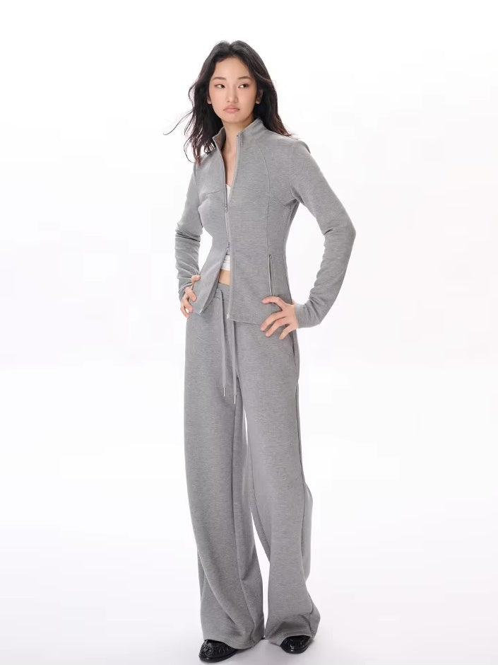 スリムフィットジップアップジャケット