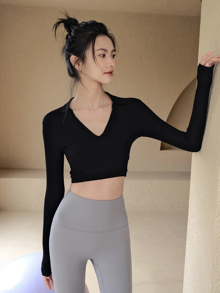 VネックポロデザインTシャツ