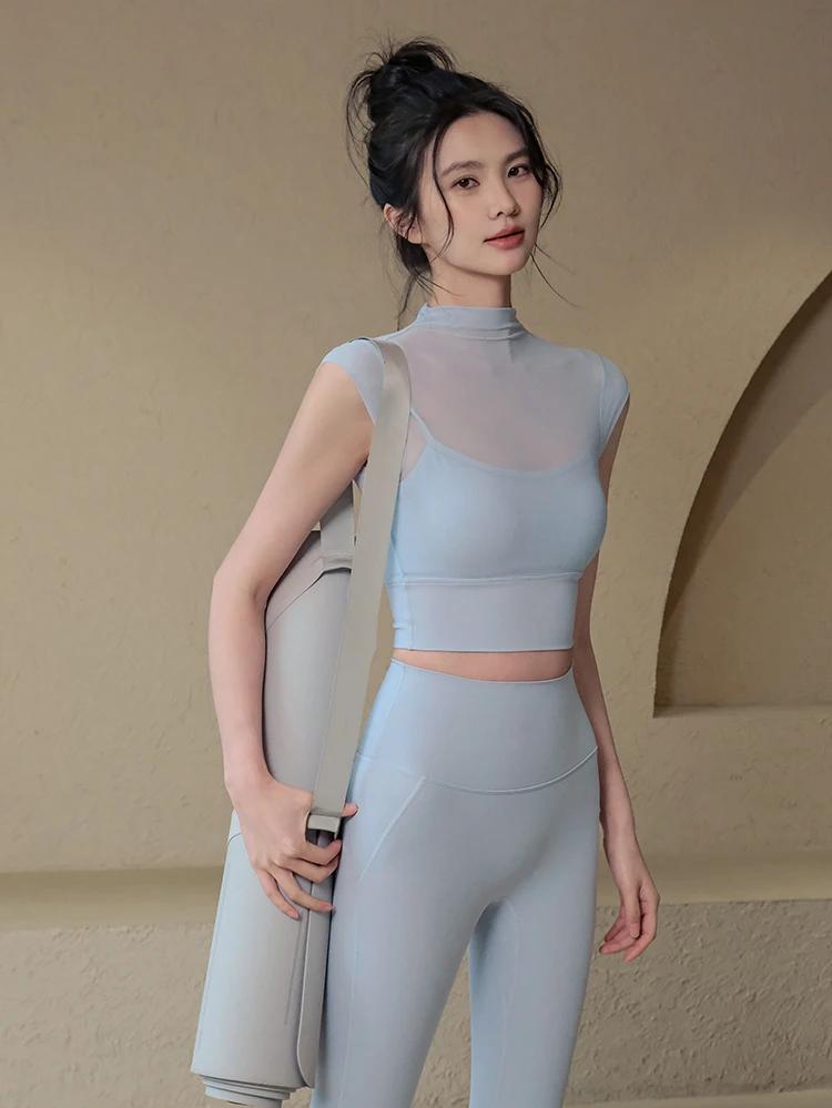 メッシュフェミニン ヨガトップス