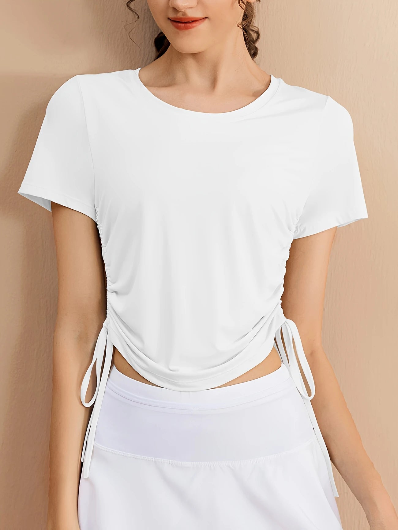 エッセンシャルサイドギャザートップ