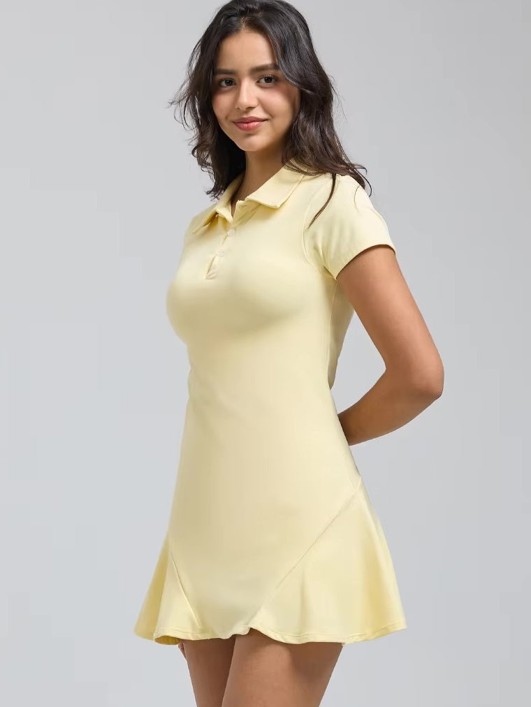バターイエローポロワンピース