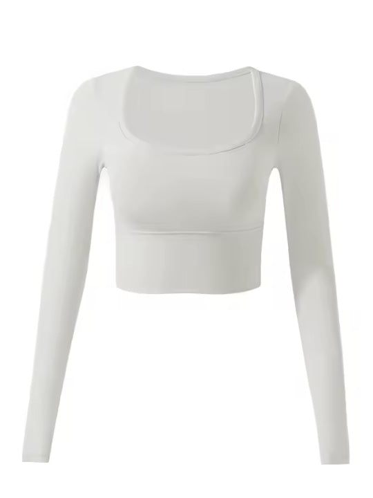 スクエアネック フィットヨガトップス