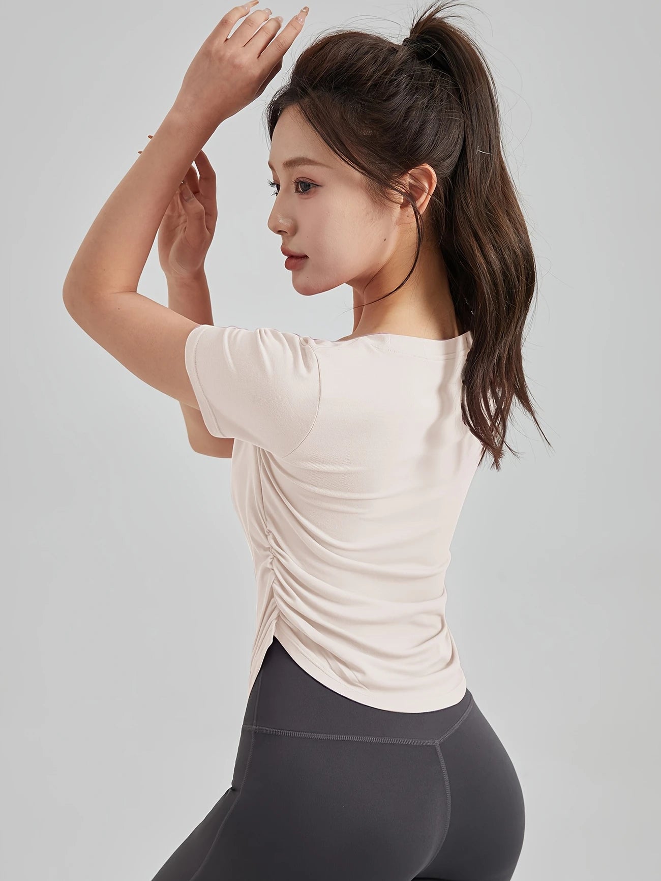 サイドギャザーレギュラーコンターTシャツ