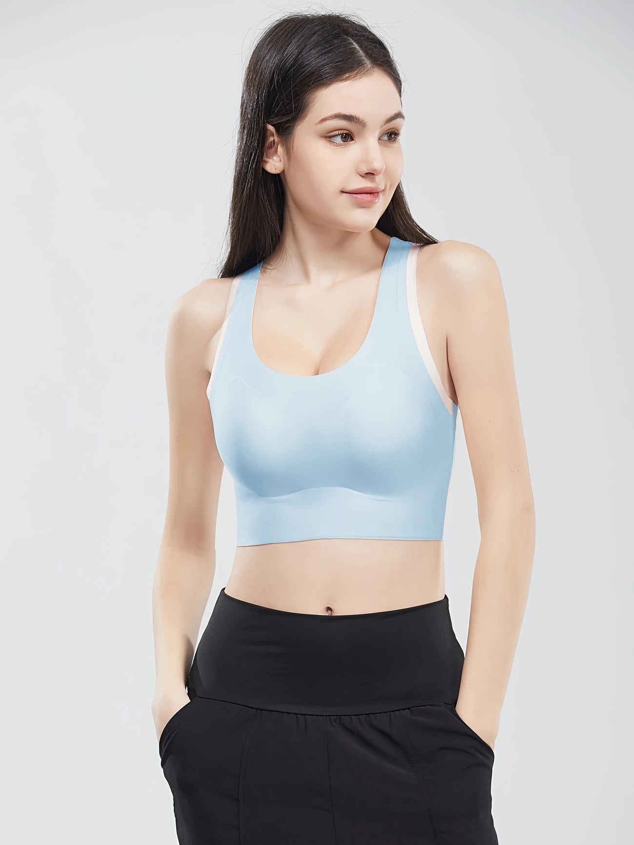 ハイサポートバックオープンシームレスブラ