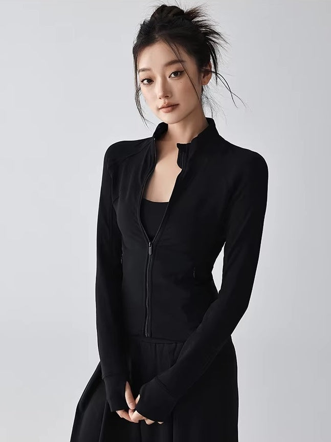 スリムフィット ハイネックジャケット