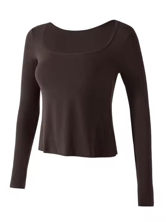 スクエアネックヨガトップス