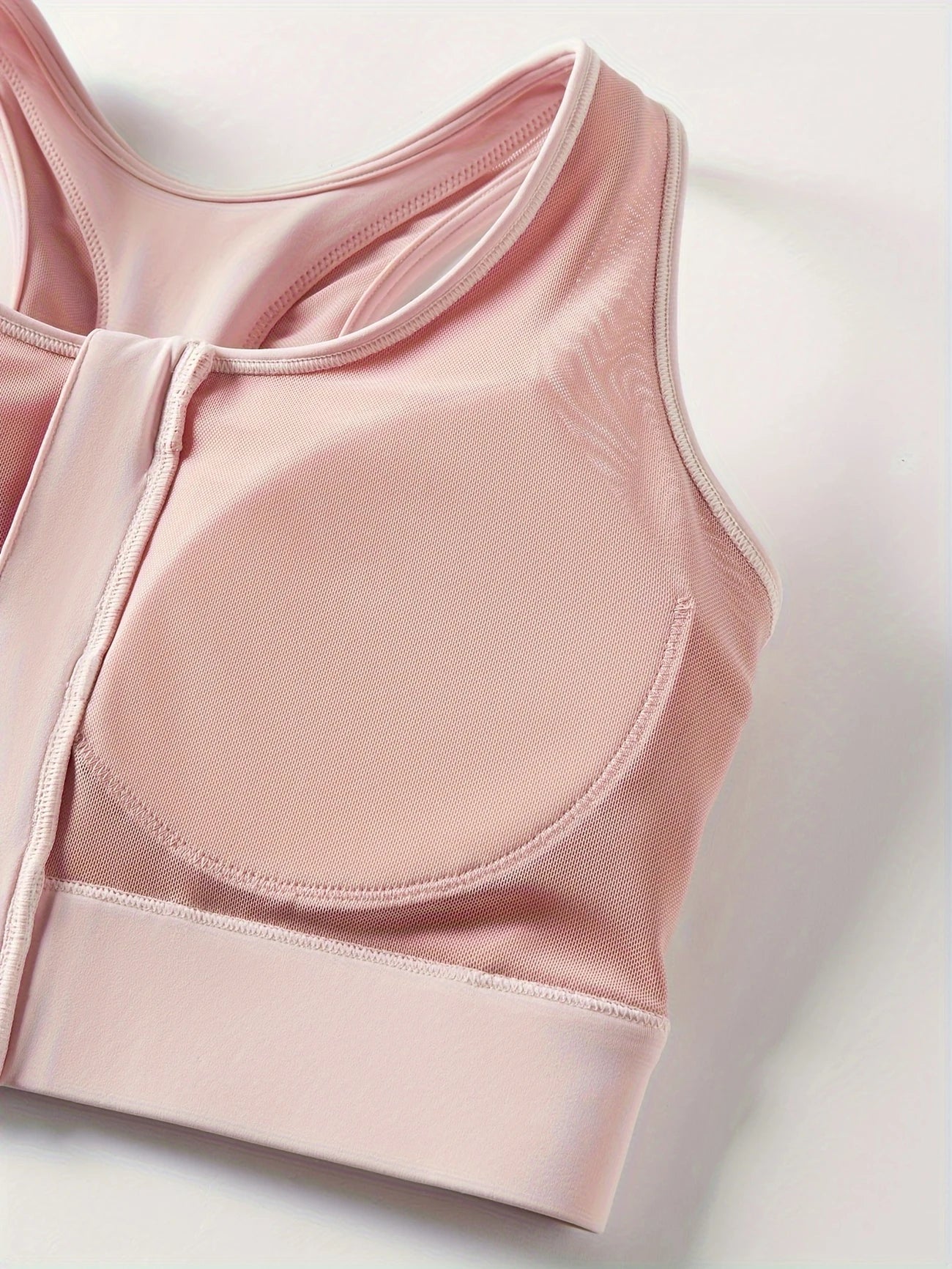 フロントジッパーハイサポートスポーツブラ