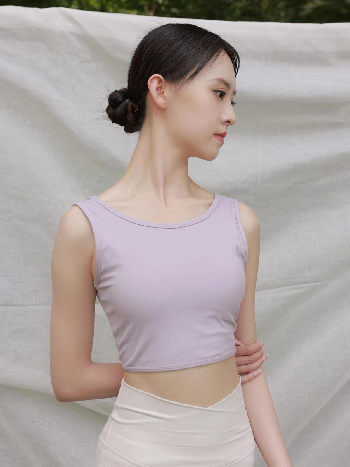 バレエシルエットヨガトップス