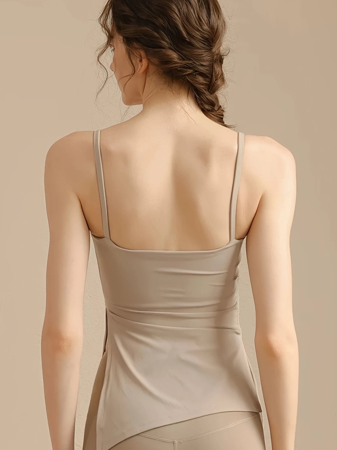 サイドギャザースキニフィットタンクトップ