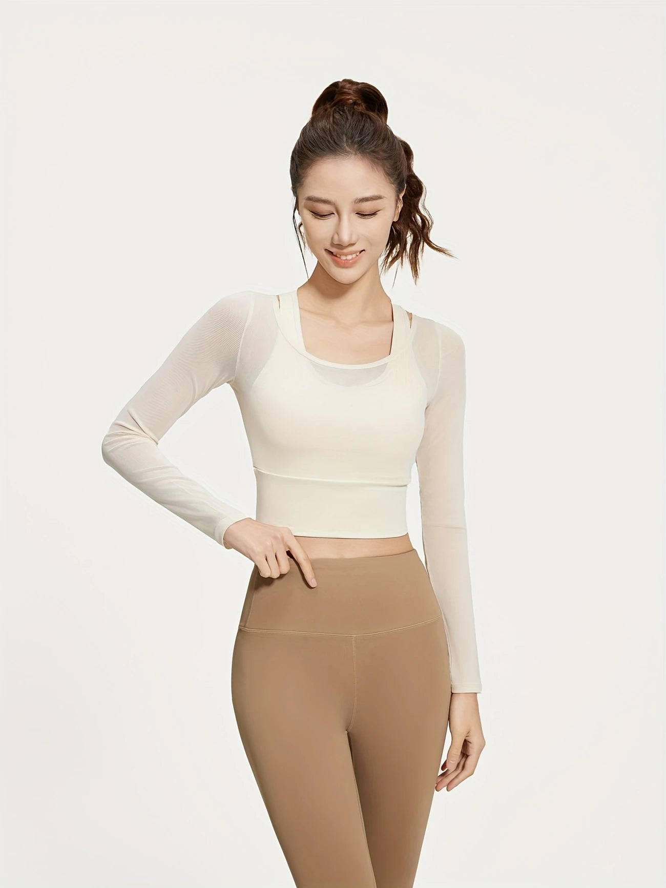 2ピースライクメッシュトップス