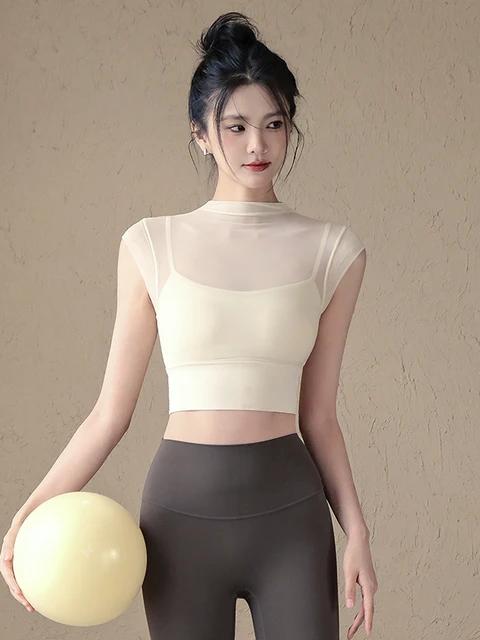 メッシュフェミニン ヨガトップス