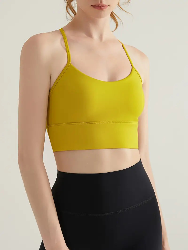 バックデザインミディアムインテンシティスポーツブラ