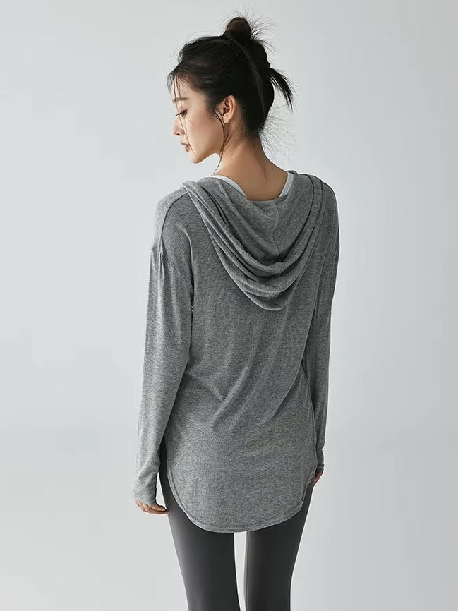 ヘンリーネック フーディトップス