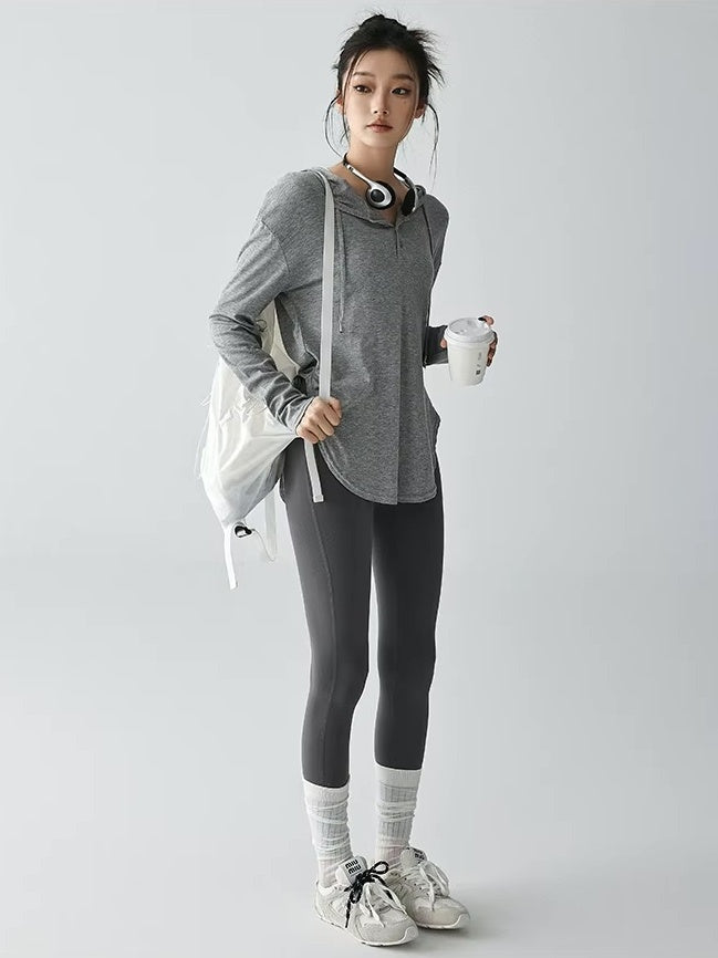 ヘンリーネック フーディトップス