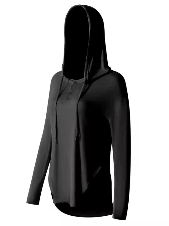 ヘンリーネック フーディトップス