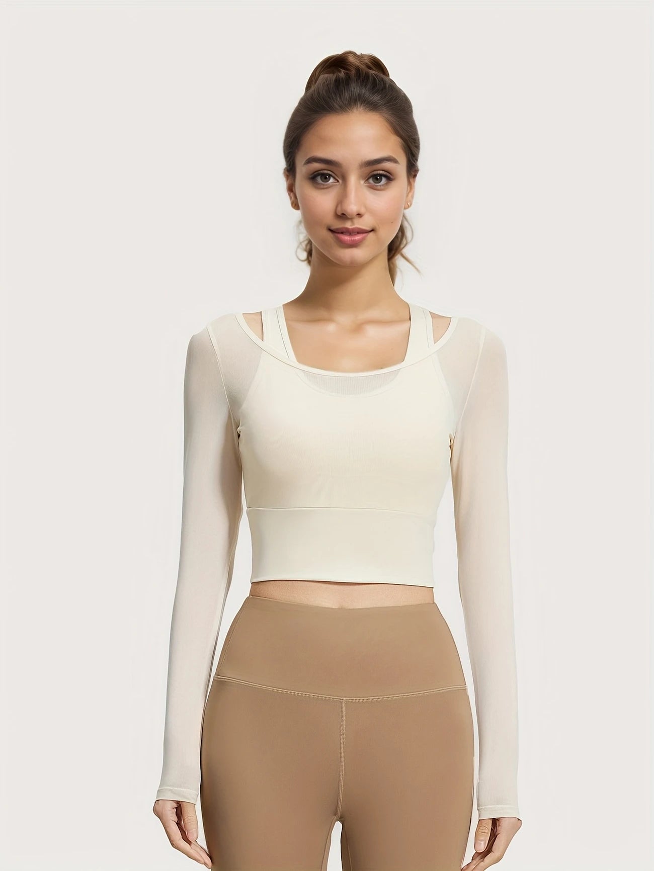 2ピースライクメッシュトップス