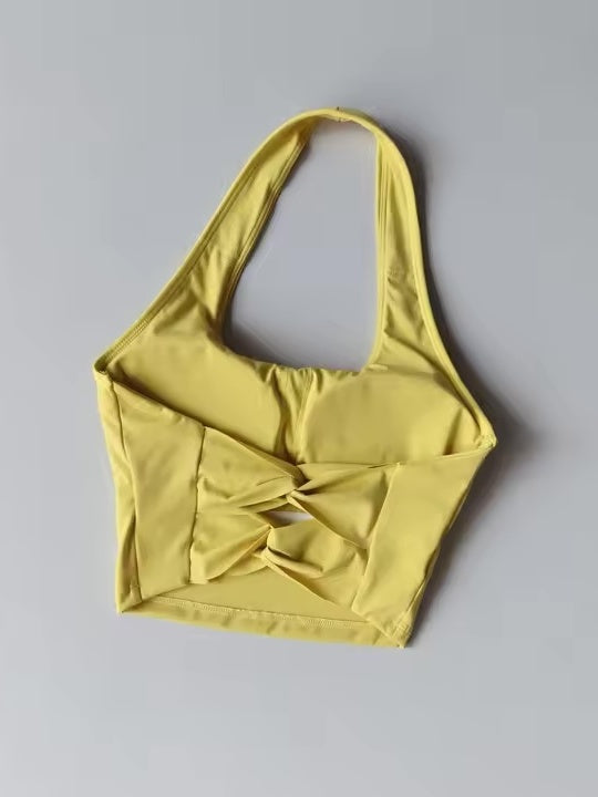 バッククロスホルターヨガタンク