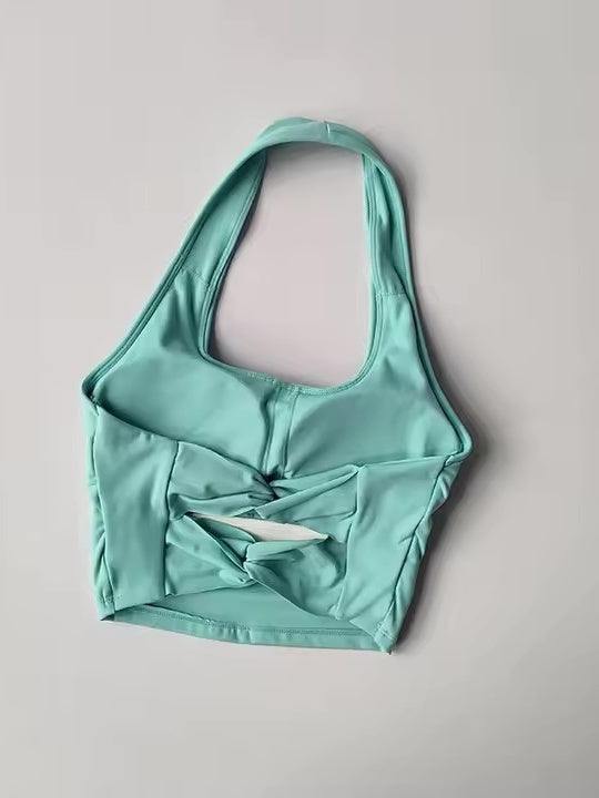 バッククロスホルターヨガタンク