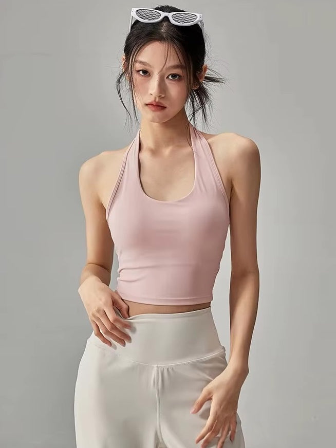 バッククロスホルターヨガタンク