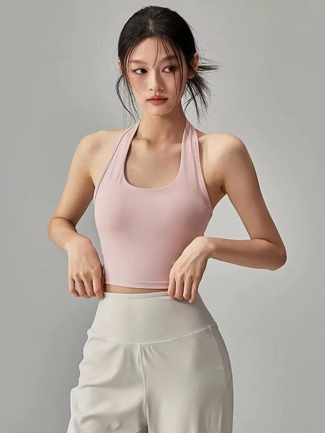 バッククロスホルターヨガタンク