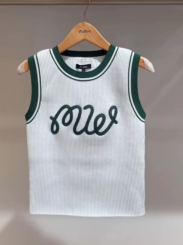 バイカラーリブニットウェア