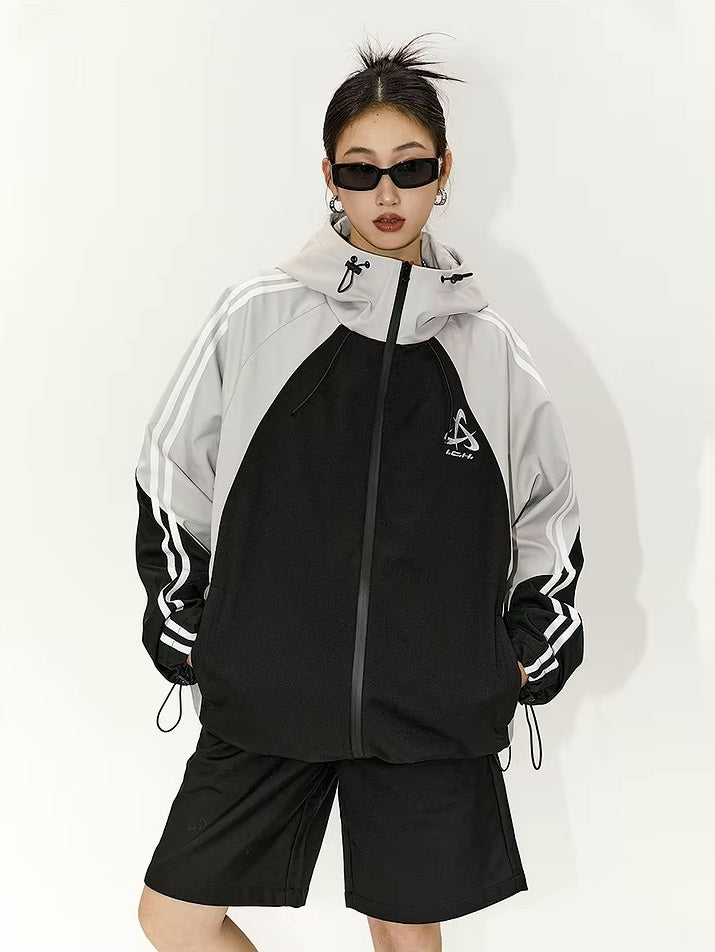 オーバーサイズ スポーツフーディジャケット