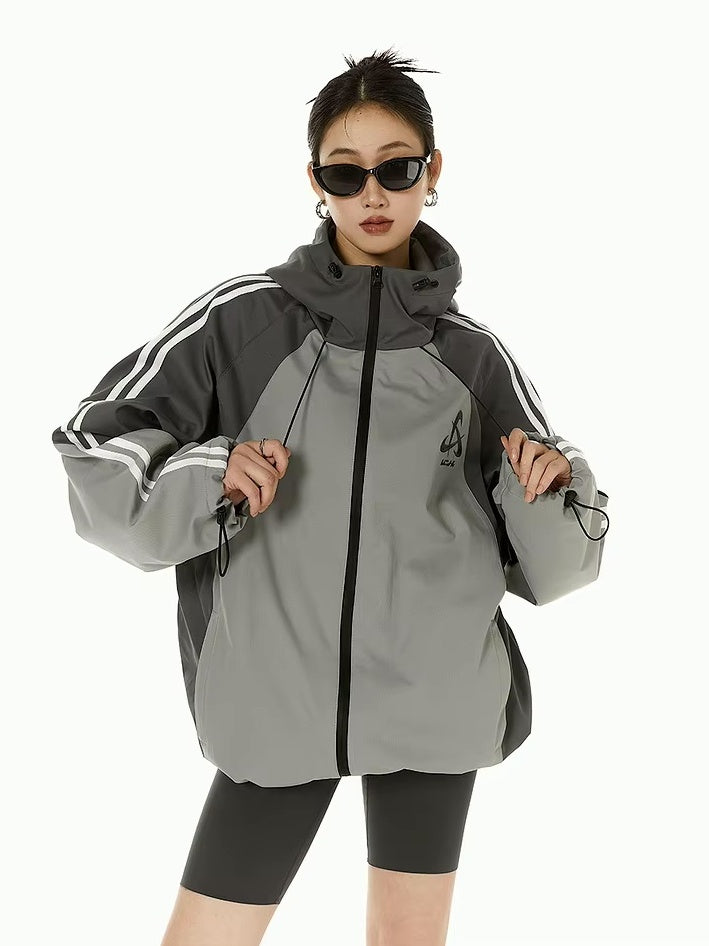 オーバーサイズ スポーツフーディジャケット