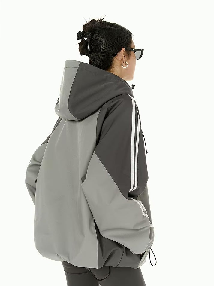 オーバーサイズ スポーツフーディジャケット