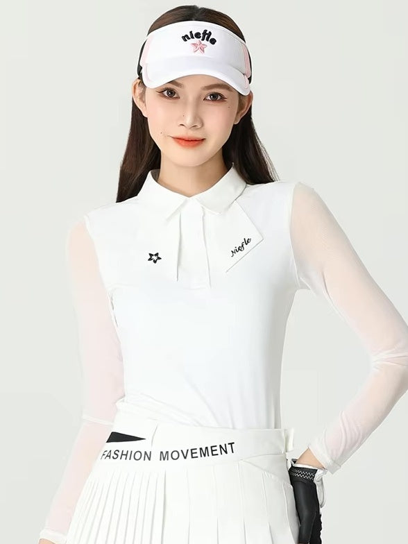 プリーツライン ホワイトゴルフスタイル