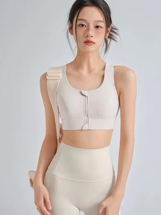 フロントジップ・サポートスポーツブラ