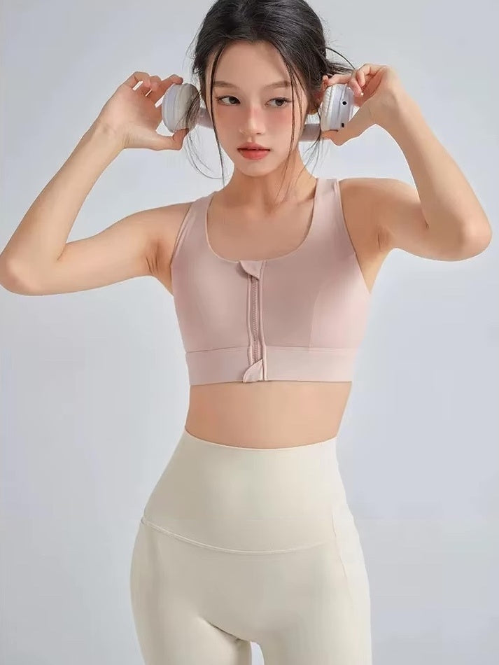 フロントジップ・サポートスポーツブラ