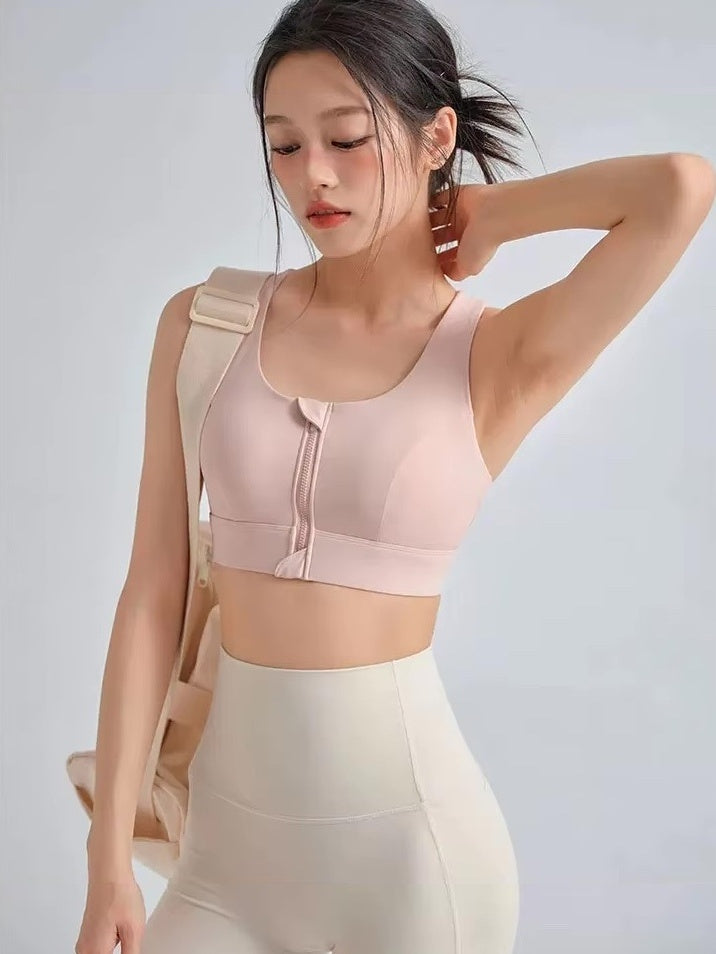 フロントジップ・サポートスポーツブラ