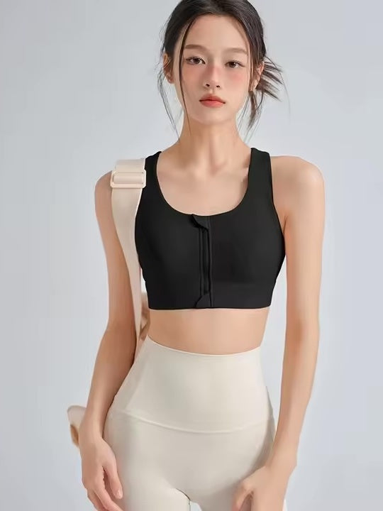 フロントジップ・サポートスポーツブラ