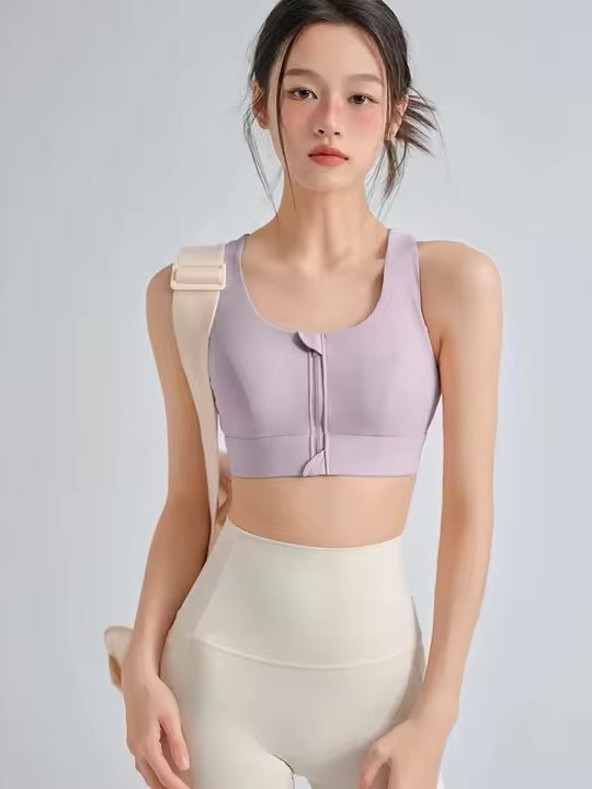 フロントジップ・サポートスポーツブラ
