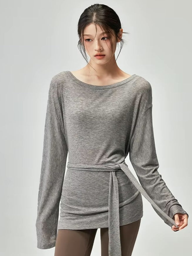 リボンタイルーズフィットチュニック