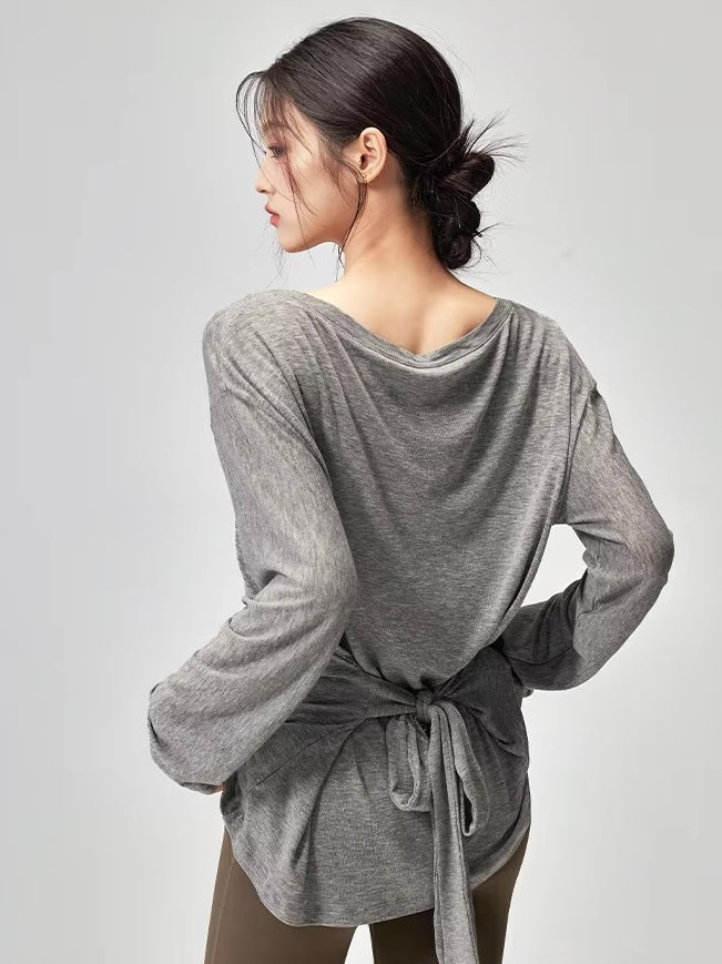 リボンタイルーズフィットチュニック