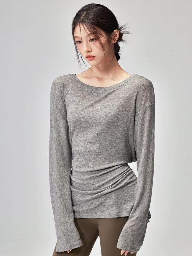 リボンタイルーズフィットチュニック