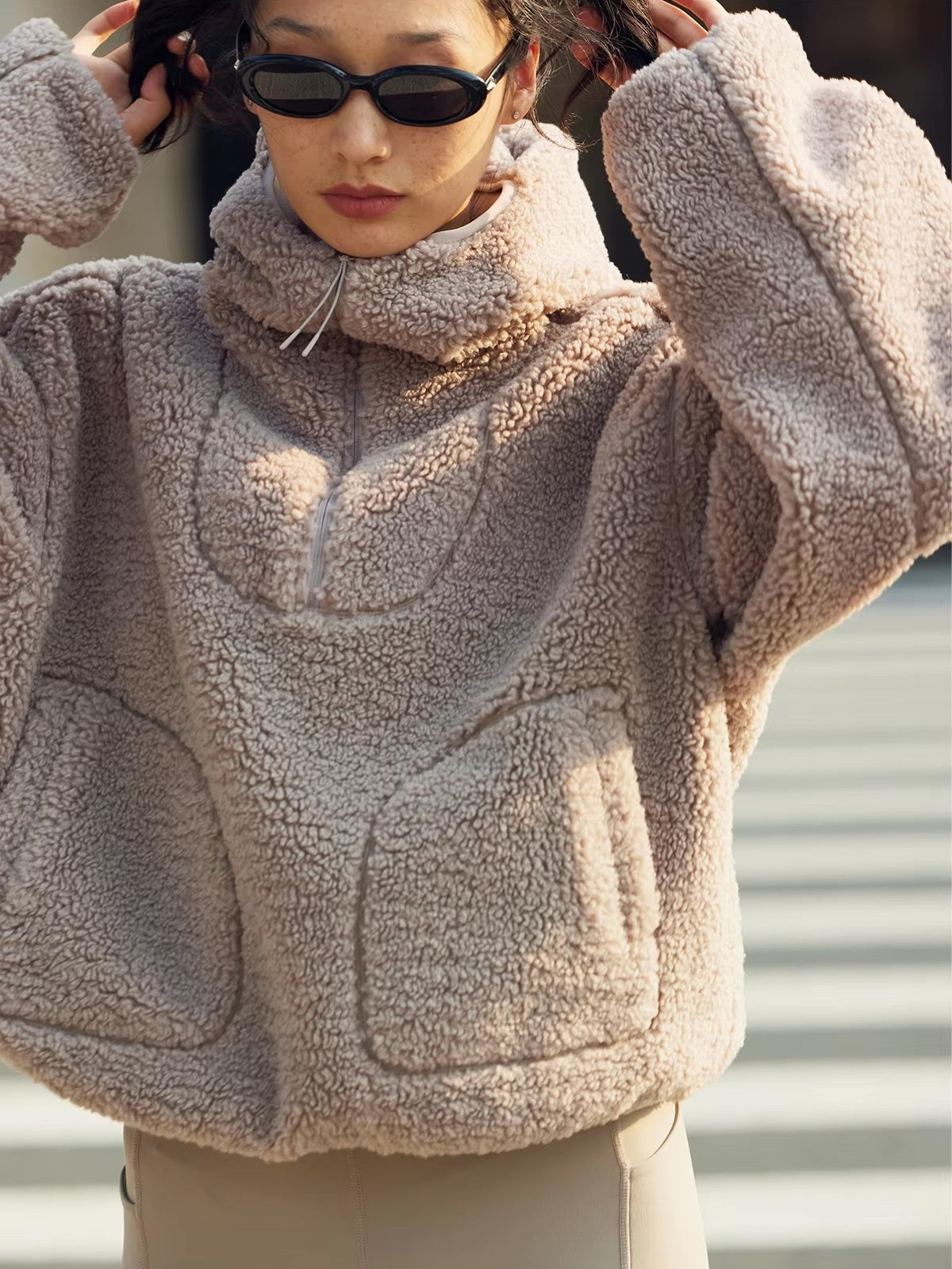 ハイネックフリースジャケット