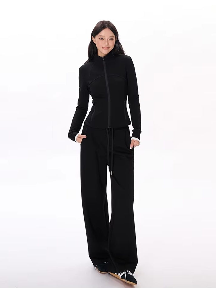 スリムフィットジップアップジャケット