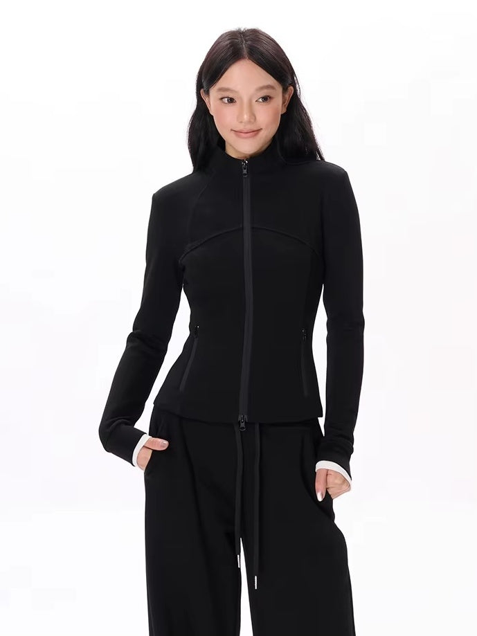 スリムフィットジップアップジャケット